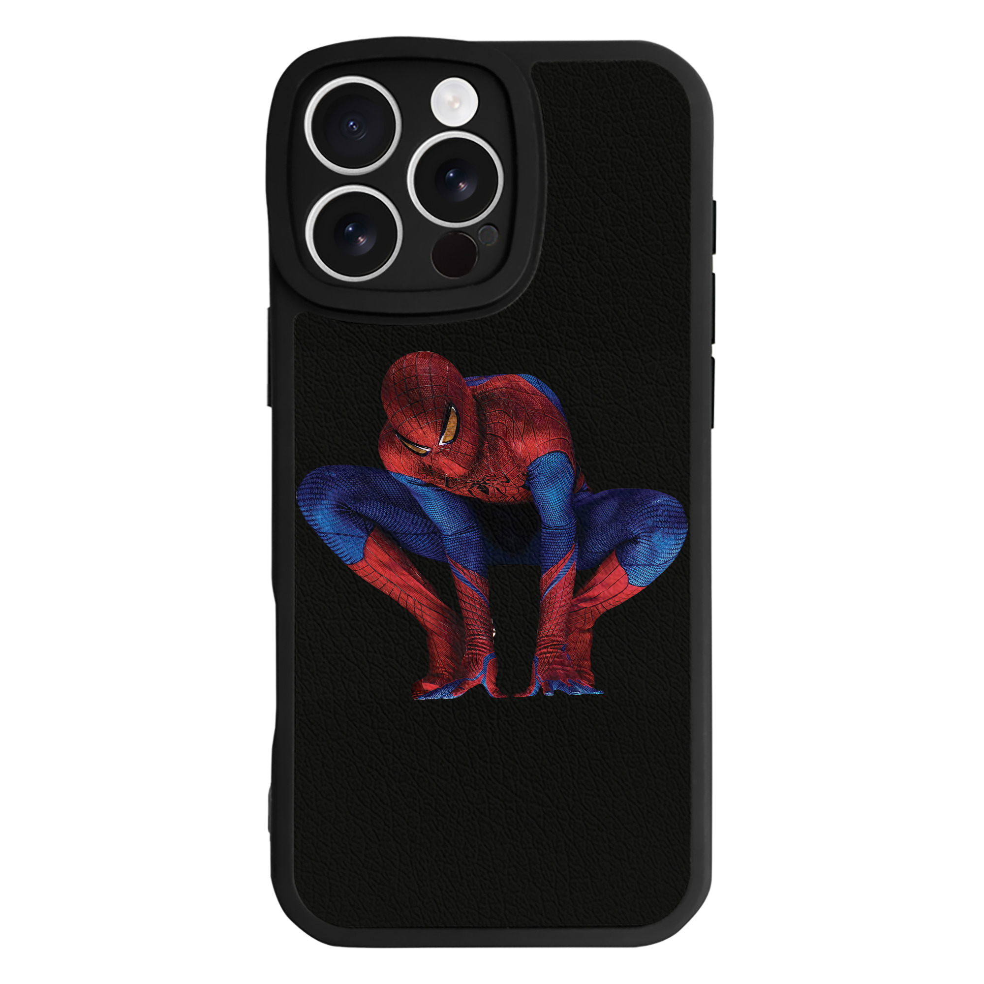 Spider Man スパイダーマン 【iPhone 16シリーズ対応】シリコンスマホケース（レザー調） 材質：シリコン